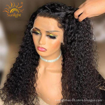 Sunlight Healthy Remi Human Hair INDIAN Lace Front Wigs  Soft Human Hair Curly Lace Front Wigs